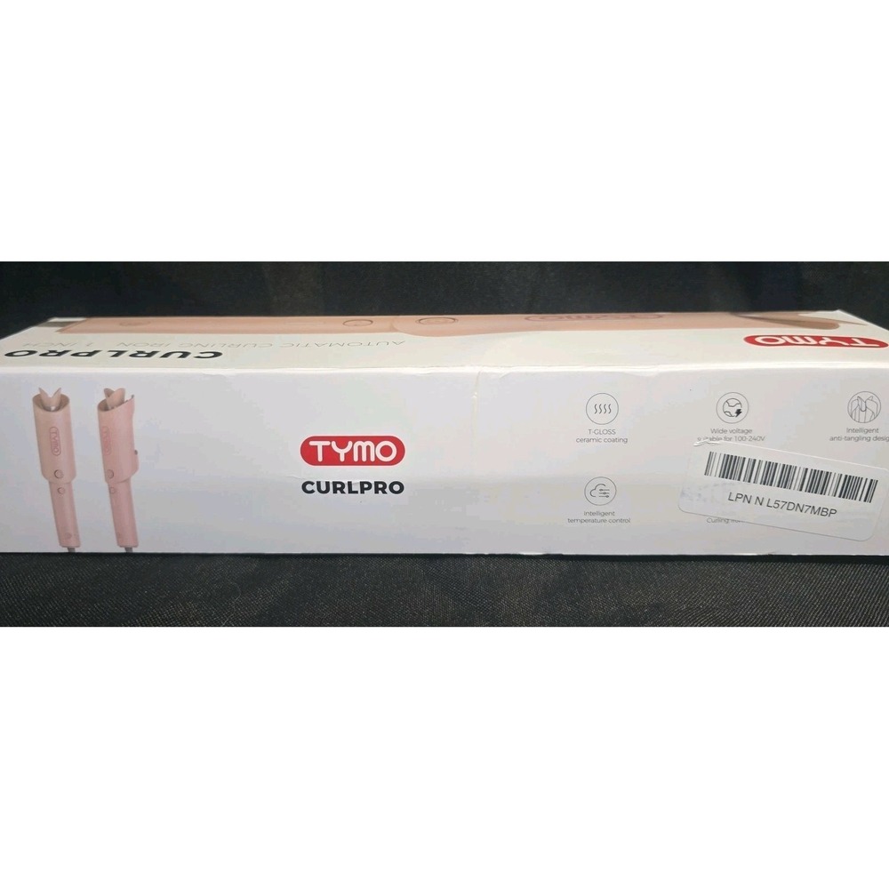 TYMO CurlPro Automatic Curling Iron 1 Inch Pink Ceramic Rotating Curler New OB - Picture 4 of 16
